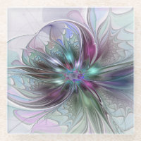 Colourful Fantasy Abstract Modern Fractal Flower