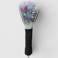 Colourful Fantasy Abstract Modern Fractal Flower