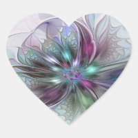 Colourful Fantasy Abstract Modern Fractal Flower