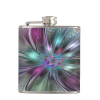 Colourful Fantasy Abstract Modern Fractal Flower