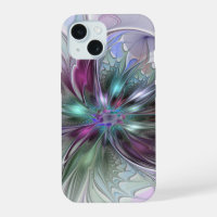 Colourful Fantasy Abstract Modern Fractal Flower