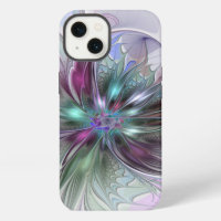 Colourful Fantasy Abstract Modern Fractal Flower