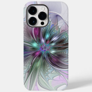 Colourful Fantasy Abstract Modern Fractal Flower iPhone 14 Pro Max Case