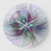 Colourful Fantasy Abstract Modern Fractal Flower