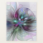 Colourful Fantasy Abstract Modern Fractal Flower Planner<br><div class="desc">Colourful and magical.
Design for your planner and more.</div>