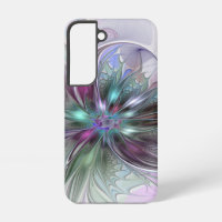 Colourful Fantasy Abstract Modern Fractal Flower