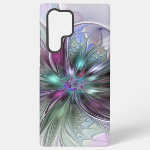 Colourful Fantasy Abstract Modern Fractal Flower Samsung Galaxy Case
