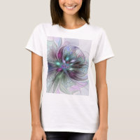 Colourful Fantasy Abstract Modern Fractal Flower