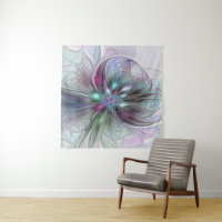 Colourful Fantasy Abstract Modern Fractal Flower