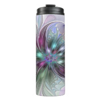 Colourful Fantasy Abstract Modern Fractal Flower