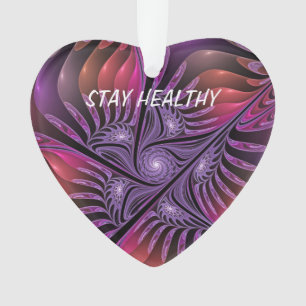 Colourful Fantasy Abstract Modern Purple Fractal Ornament
