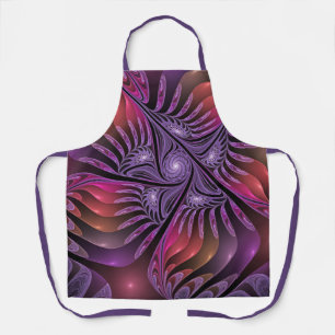 Colourful Fantasy Abstract Trippy Purple Fractal Apron