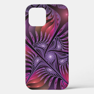 Colourful Fantasy Abstract Trippy Purple Fractal iPhone 12 Case
