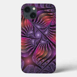 Colourful Fantasy Abstract Trippy Purple Fractal iPhone 13 Case