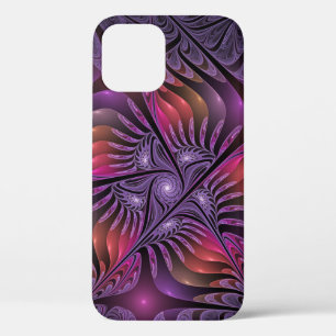 Colourful Fantasy Abstract Trippy Purple Fractal iPhone 12 Pro Case