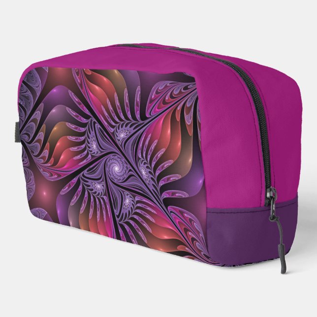 Colourful Fantasy Abstract Trippy Purple Fractal Dopp Kit (Right Corner)