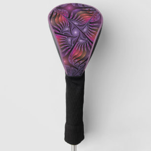 Colourful Fantasy Abstract Trippy Purple Fractal Golf Head Cover