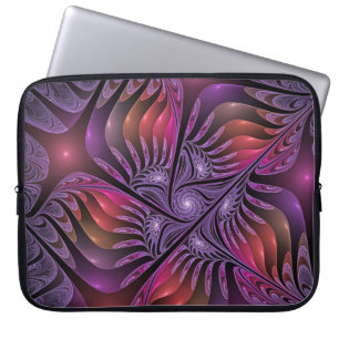 Colourful Fantasy Abstract Trippy Purple Fractal Laptop Sleeve