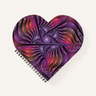 Colourful Fantasy Abstract Trippy Purple Fractal Notebook