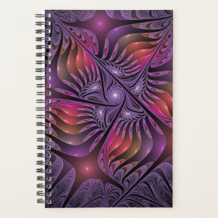 Colourful Fantasy Abstract Trippy Purple Fractal Planner