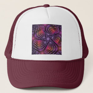 Colourful Fantasy Abstract Trippy Purple Fractal Trucker Hat