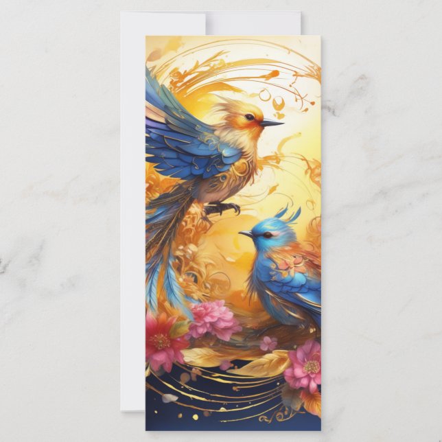 Colourful Fantasy Bird Art  (Front)