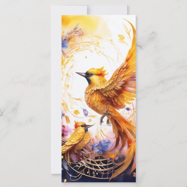 Colourful Fantasy Bird Art  (Front)