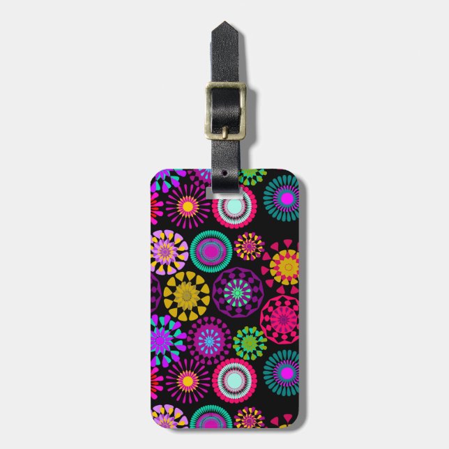 colourful fantasy ,edit background colour luggage tag (Front Vertical)