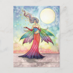 Colourful Fantasy Fairy Postcard