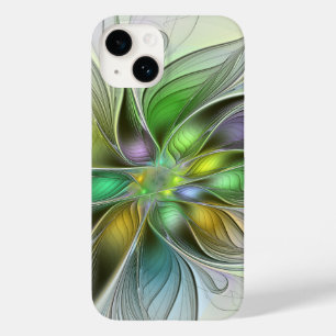 Colourful Fantasy Flower Modern Abstract Fractal Case-Mate iPhone 14 Case