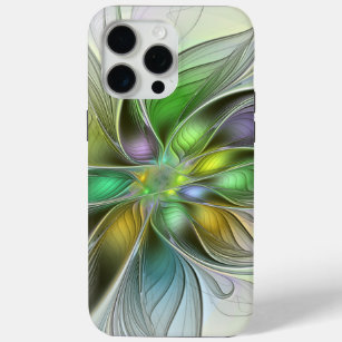 Colourful Fantasy Flower Modern Abstract Fractal iPhone 15 Pro Max Case