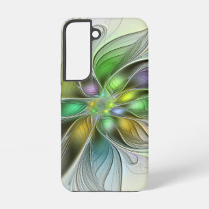 Colourful Fantasy Flower Modern Abstract Fractal Samsung Galaxy Case