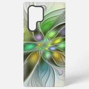 Colourful Fantasy Flower Modern Abstract Fractal Samsung Galaxy Case