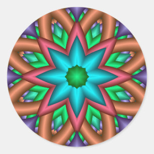 Colourful Fantasy Flower sticker