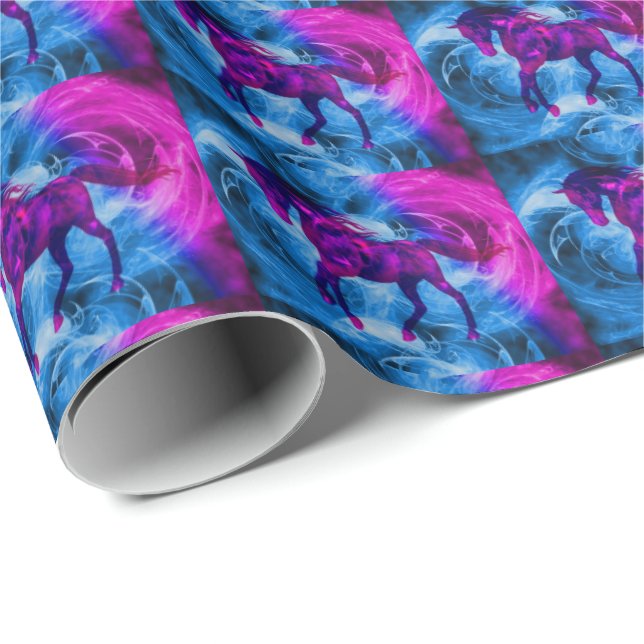 Colourful Fantasy Horse Animal  Wrapping Paper (Roll Corner)