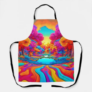 Colourful Fantasy Landscape Apron