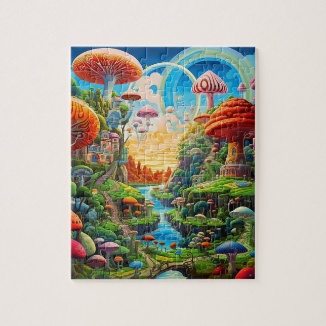 Colourful Fantasy Magic Surreal Land  Jigsaw Puzzle (Vertical)