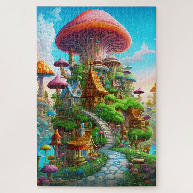 Colourful Fantasy Magic Surreal Land Jigsaw Puzzle (Vertical)