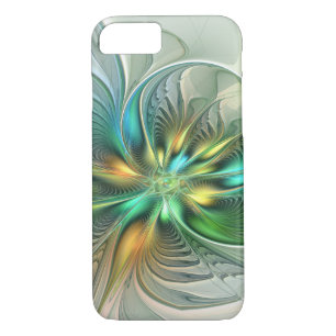 Colourful Fantasy Modern Abstract Flower Fractal iPhone 8/7 Case