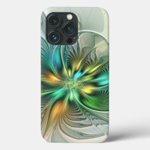 Colourful Fantasy Modern Abstract Flower Fractal iPhone 13 Pro Case