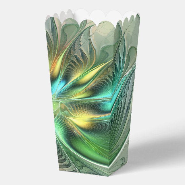 Colourful Fantasy Modern Abstract Flower Fractal Favour Box (Front)