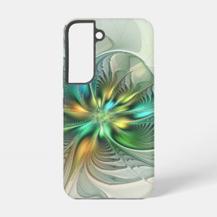 Colourful Fantasy Modern Abstract Flower Fractal Samsung Galaxy Case