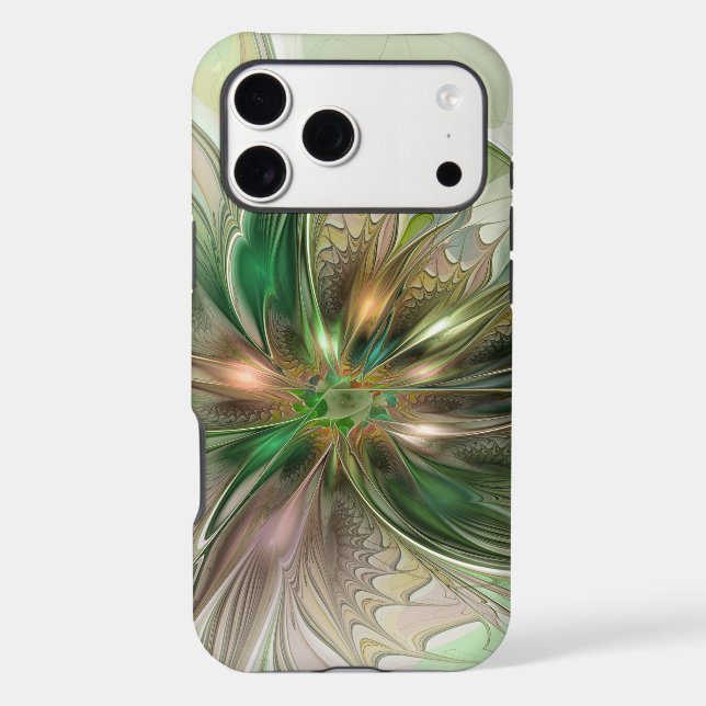 Colourful Fantasy Modern Abstract Fractal Flower (Back)