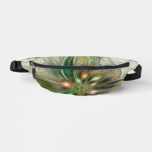 Colourful Fantasy Modern Abstract Fractal Flower Bum Bags