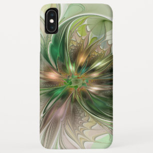 Colourful Fantasy Modern Abstract Fractal Flower iPhone XS Max Case