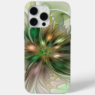 Colourful Fantasy Modern Abstract Fractal Flower iPhone 15 Pro Max Case