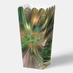 Colourful Fantasy Modern Abstract Fractal Flower Favour Box