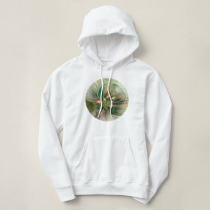 Colourful Fantasy Modern Abstract Fractal Flower Hoodie