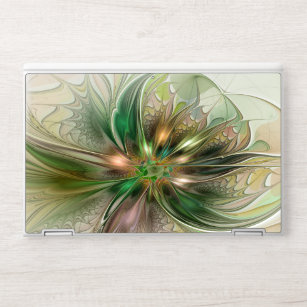 Colourful Fantasy Modern Abstract Fractal Flower HP Laptop Skin