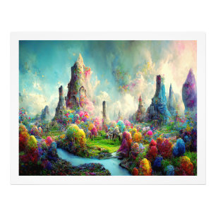 Colourful Fantasy Nature Landscape Photo Print